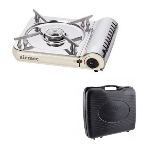 COCINA GAS PORTATIL AIRMEC AM130798 INOX C/MALETIN